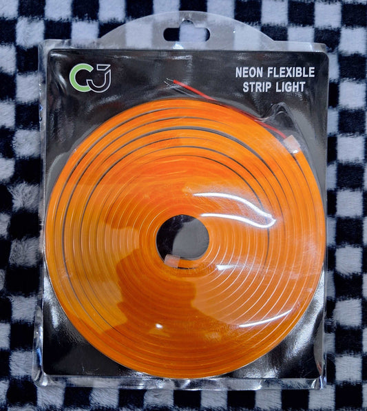 5m 12v dc Weatherproof Orange Neon Flexible Strip Light