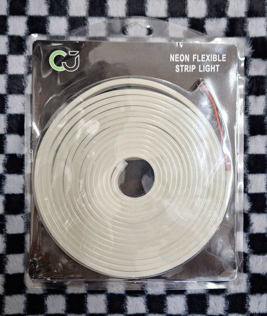 5m Warm White 12v dc Weatherproof Neon Flexible Strip Light