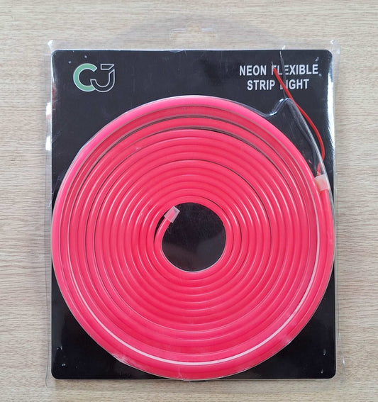 5m 12v dc Weatherproof Pink Neon Flexible Strip Light