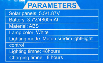 60w IP Camera Look alike LED Solar Charged Flood Light with Solar Panel