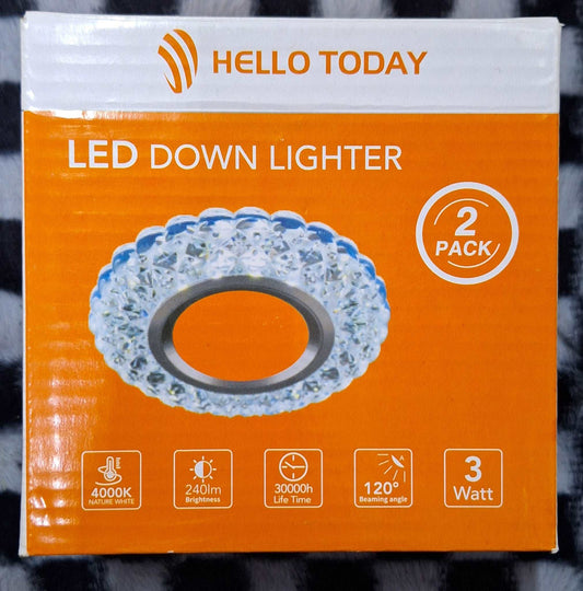 Hello Today 3w LED Down Lights - 2 Pack