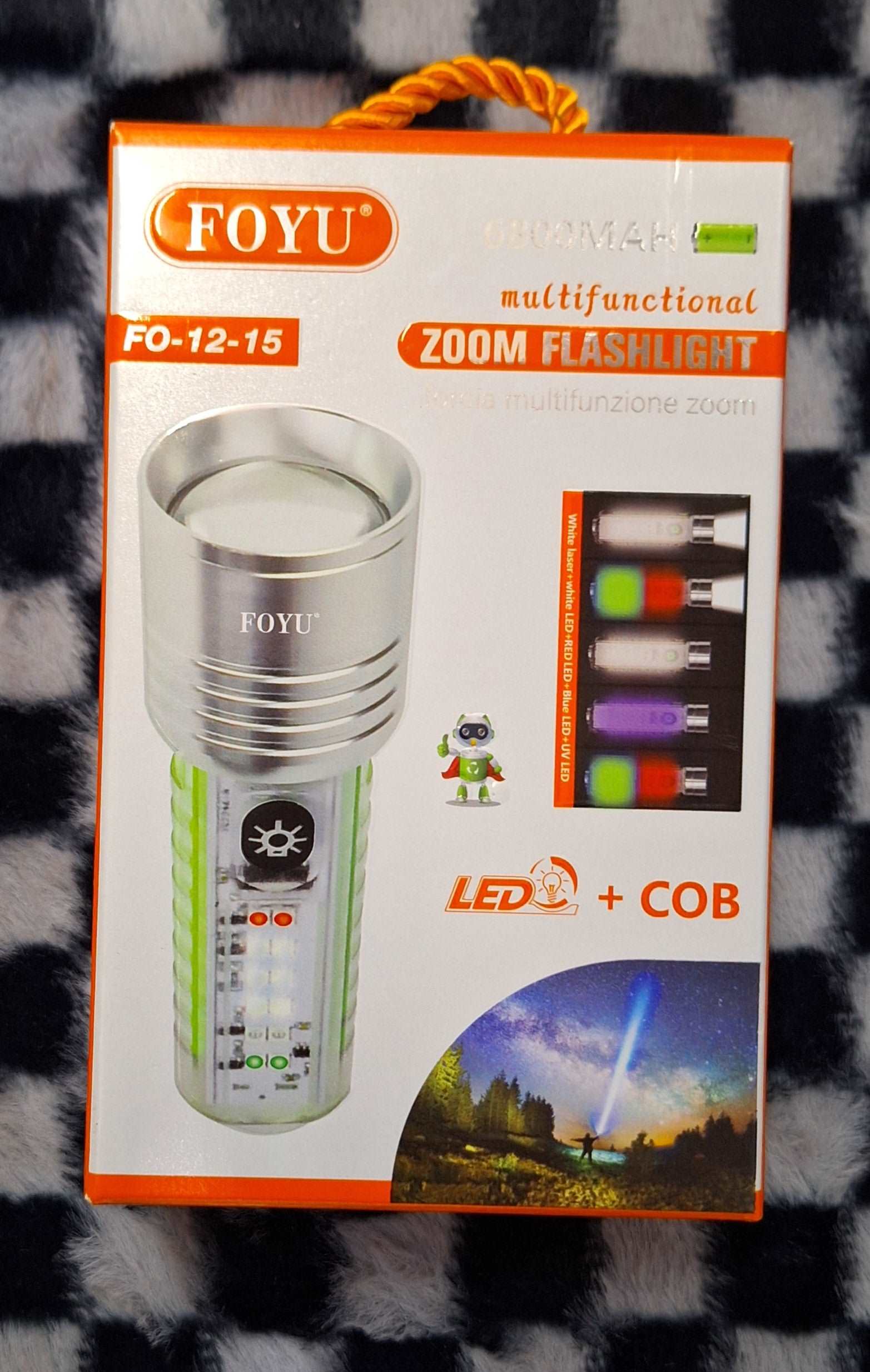 Multifunctional Rechargeable Flashlight With Zoom Capability