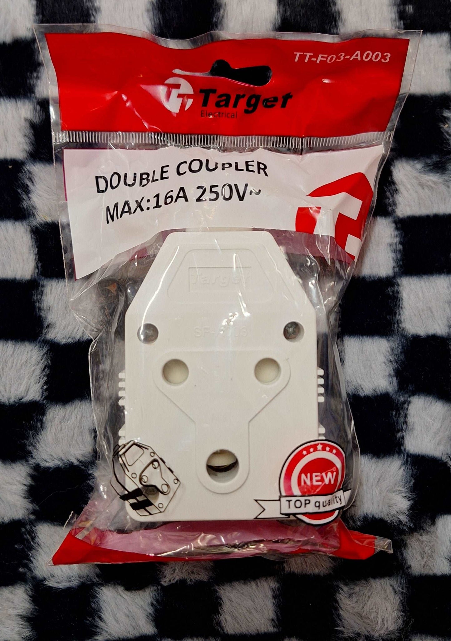 Double Coupler PVC Target - 16A 250V