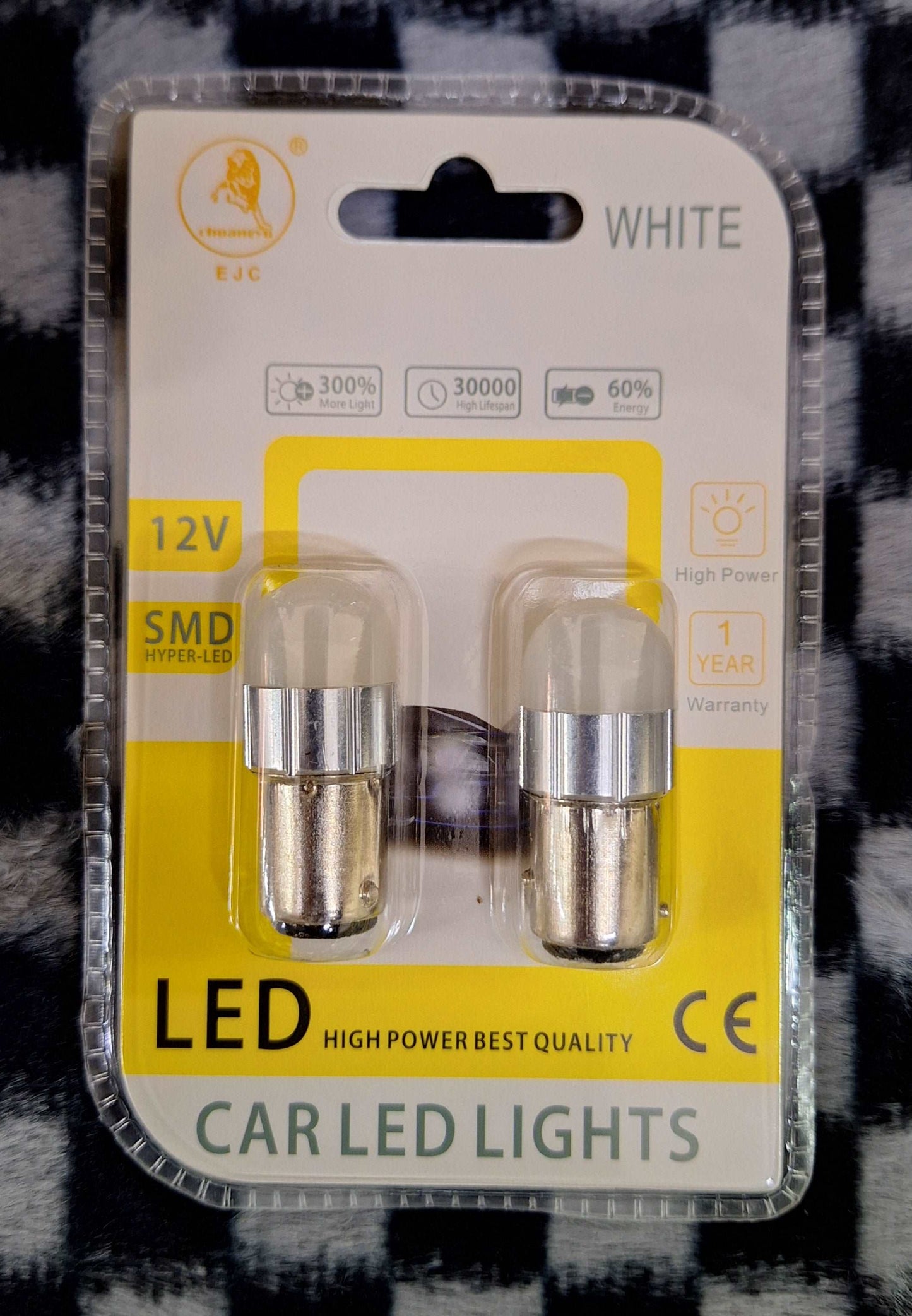 12V 9SMD Hyper-LED High Brightness Bulb - Double Contact