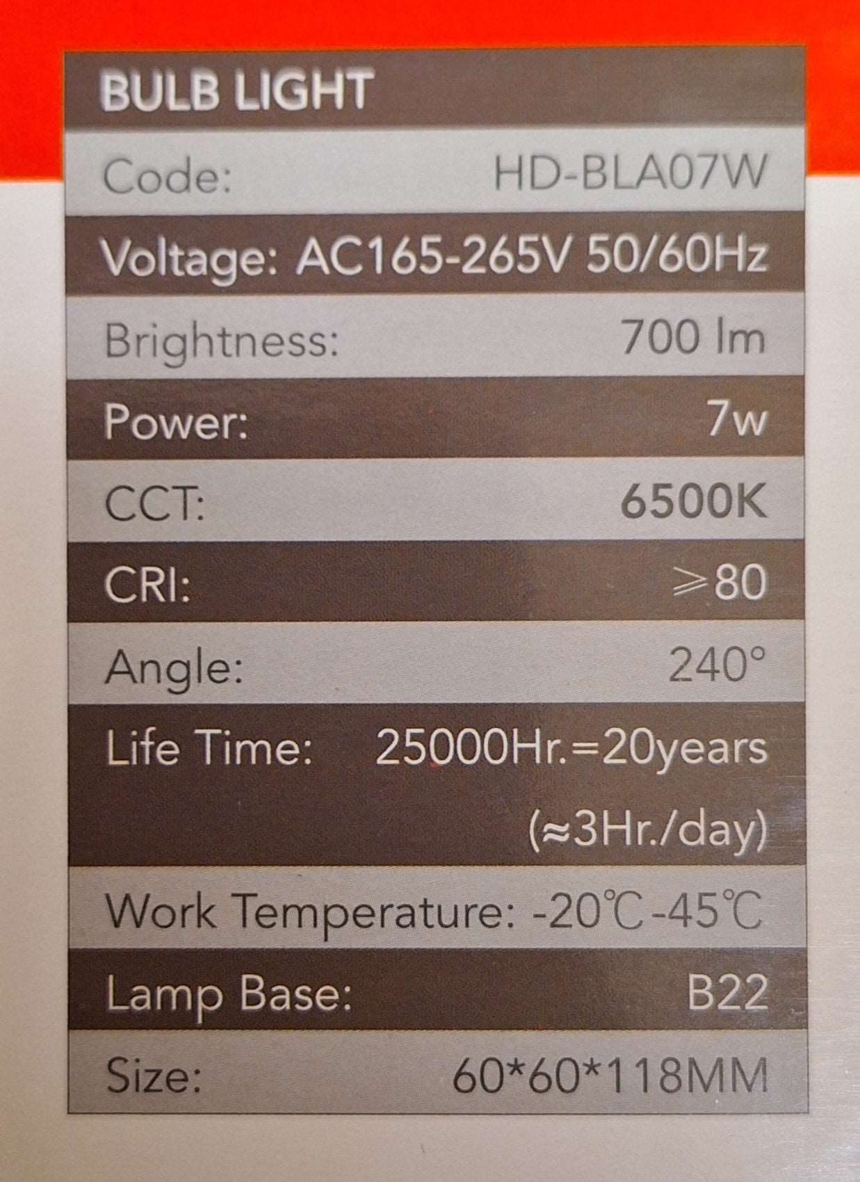 Hello Today 7w B22 With Light Sensor - Cool White (Please note this is not a Rechargeable Bulb)