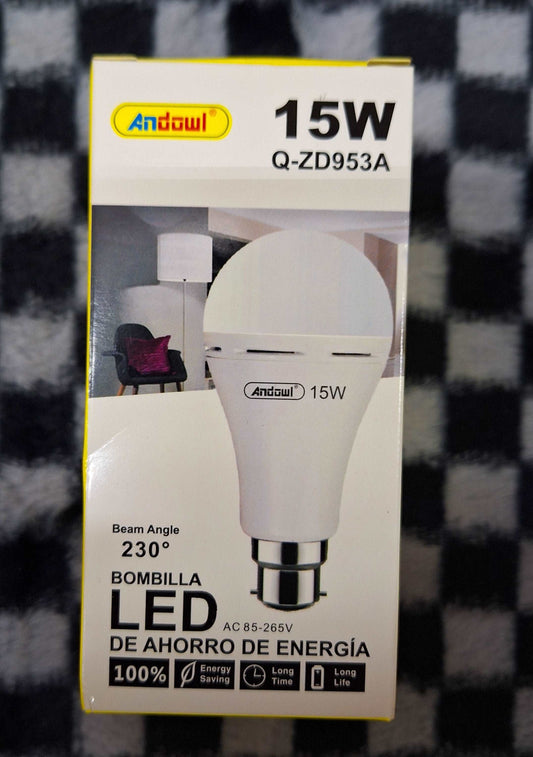 Andowl Rechargeable 15w B22 LED Bulb