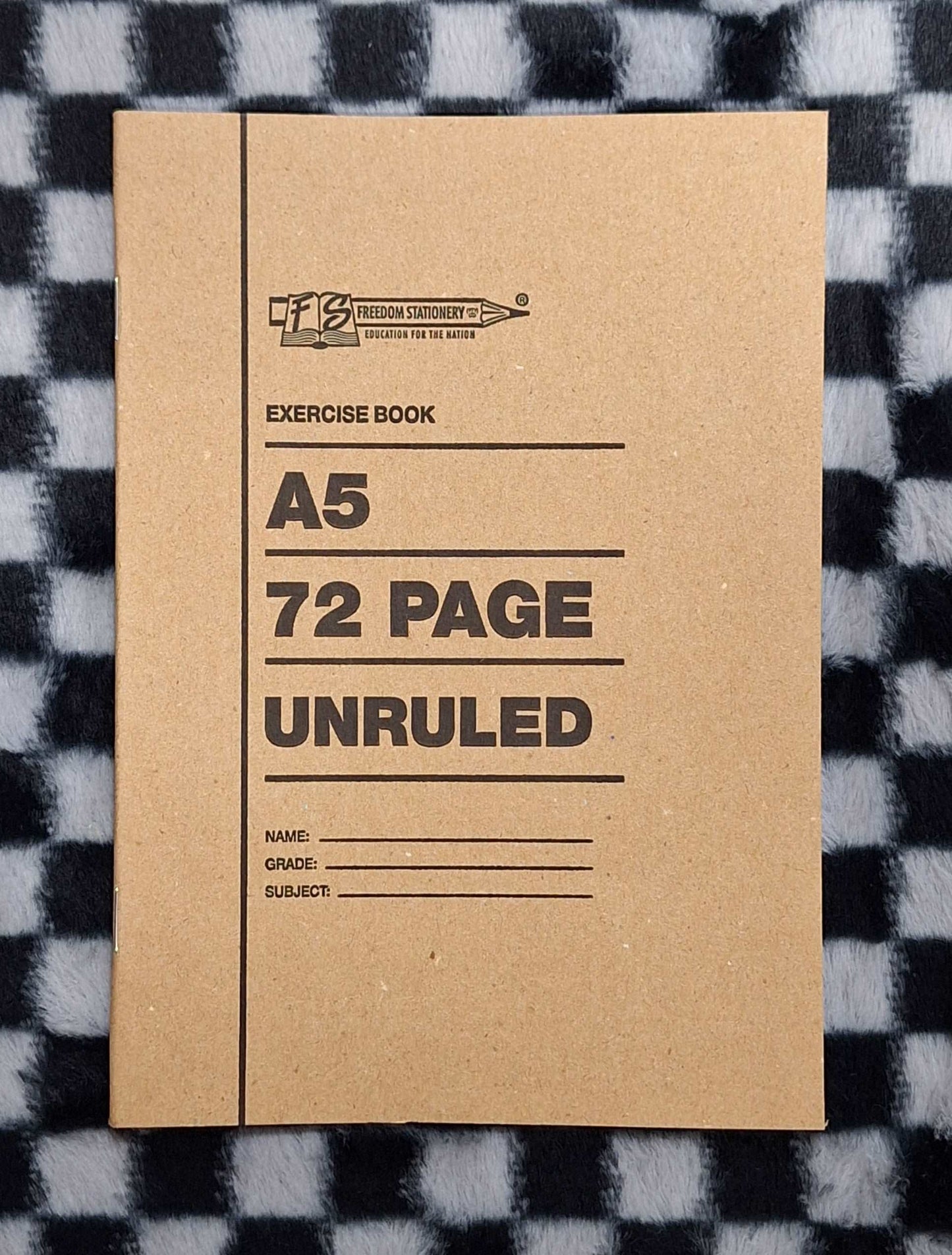 A5 Unruled Exercise Book - 72 Pages