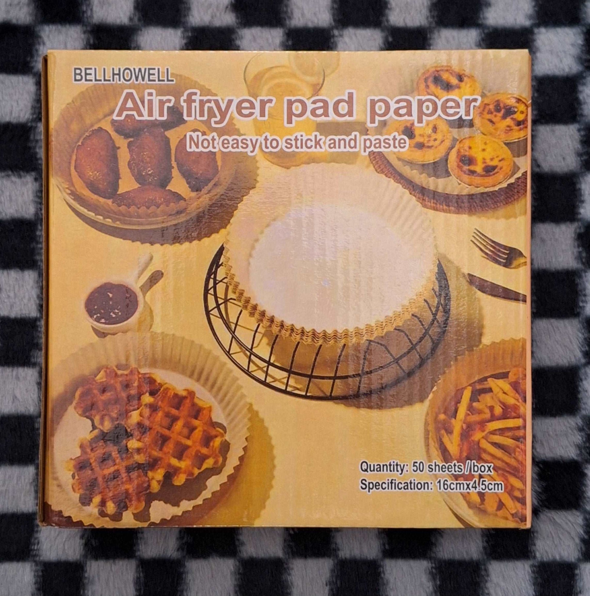 Air Fryer Paper Pads - 50pc 16cmx4.5cm