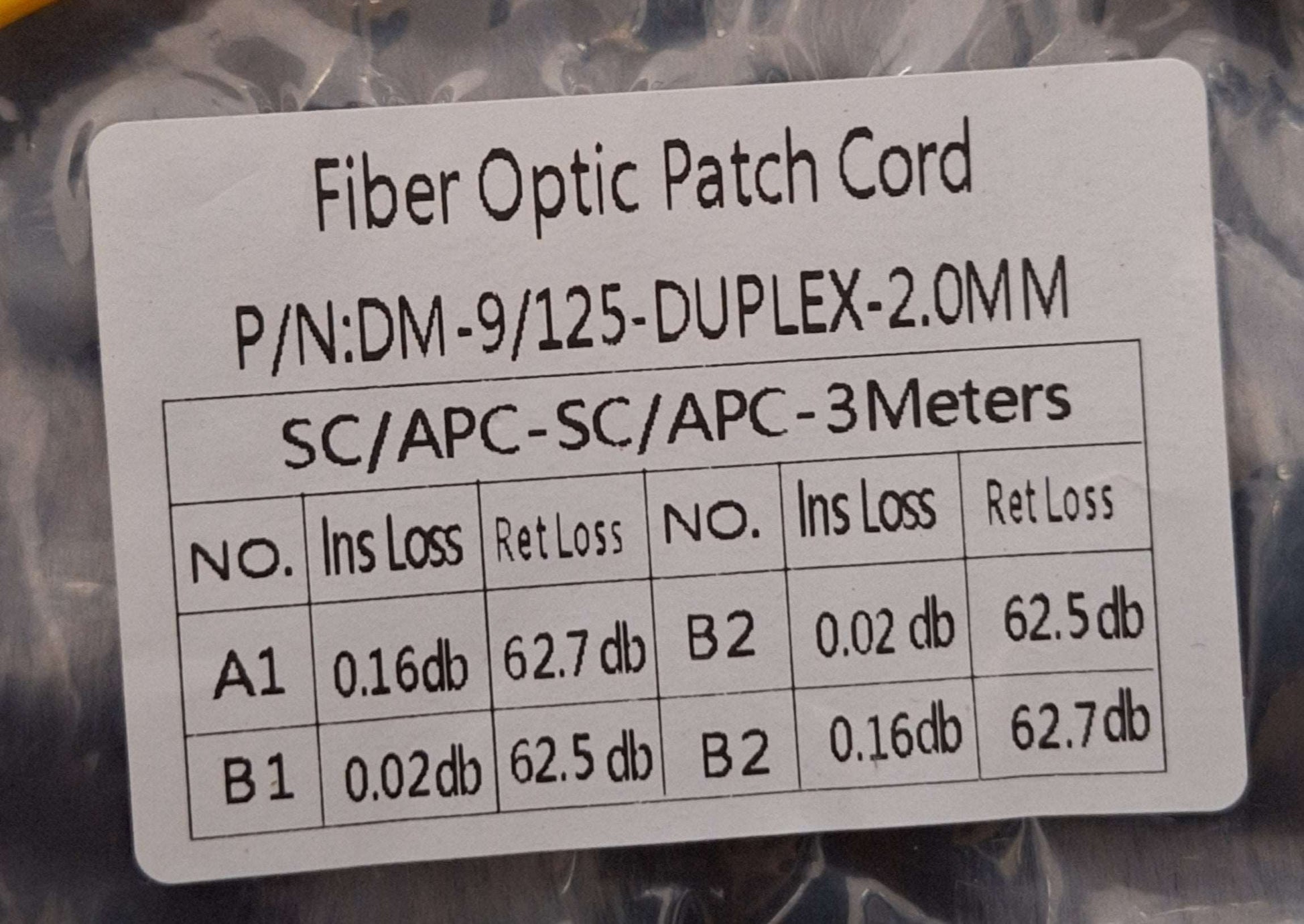 Fiber Optic Patch Cord - 3m