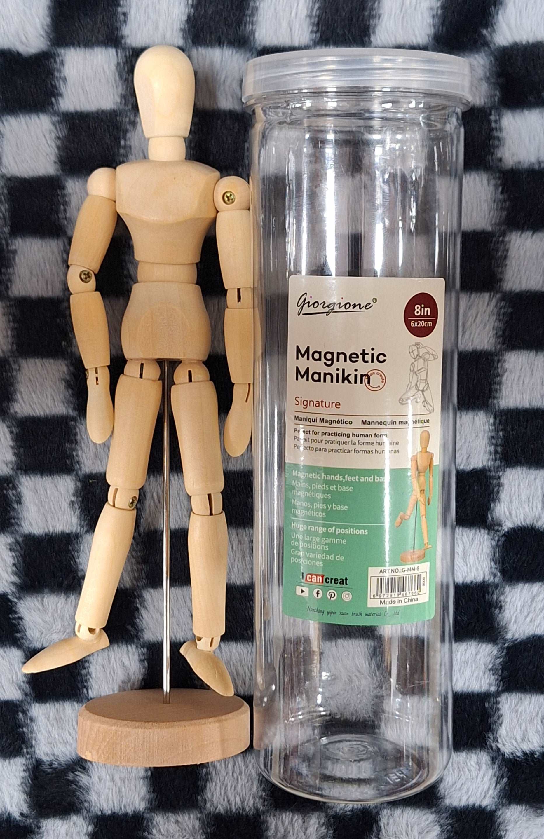 8inch (6x20cm) Adjustable Magnetic Mannequin