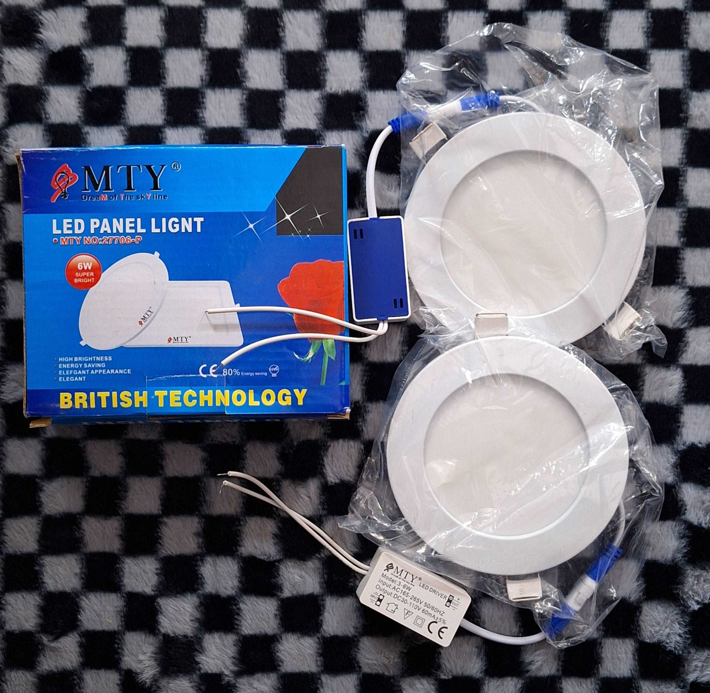 2pcs MTY LED 6w Round Down Lights - Daylight (Colour)