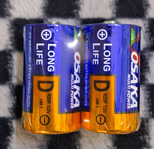 Osaka D R20P 1.5v Long Life Battery Pack - 2pcs