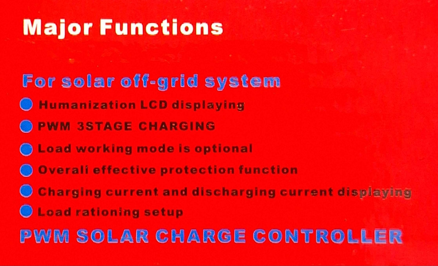 30A 12V/24V Solar Charge Controller - PWM