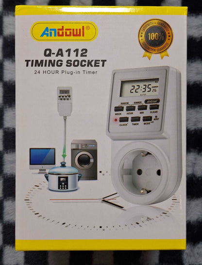 Andowl Q-A112 AC220v Wall Socket Digital Timer