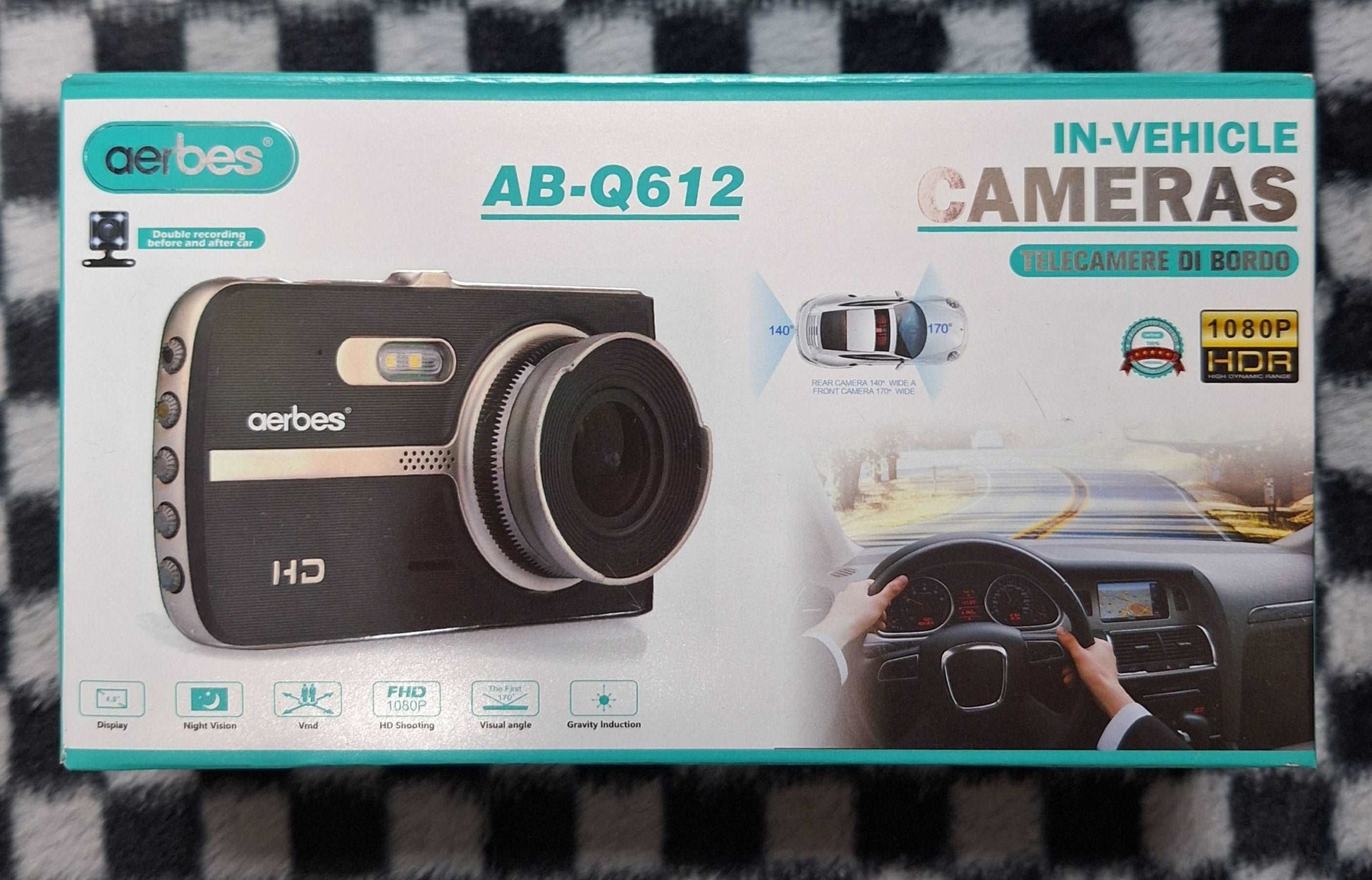 Aerbes Full HDR Dash Camera - Double Recording Front & Back