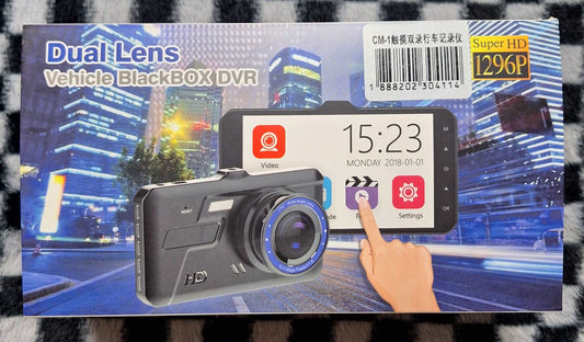 Dual Lens Super HD Vehicle Dash Cam/ Black Box DVR