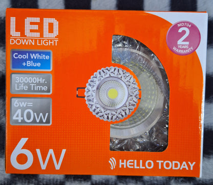 Hello Today Downlight LED - Cool White+Blue 6watts