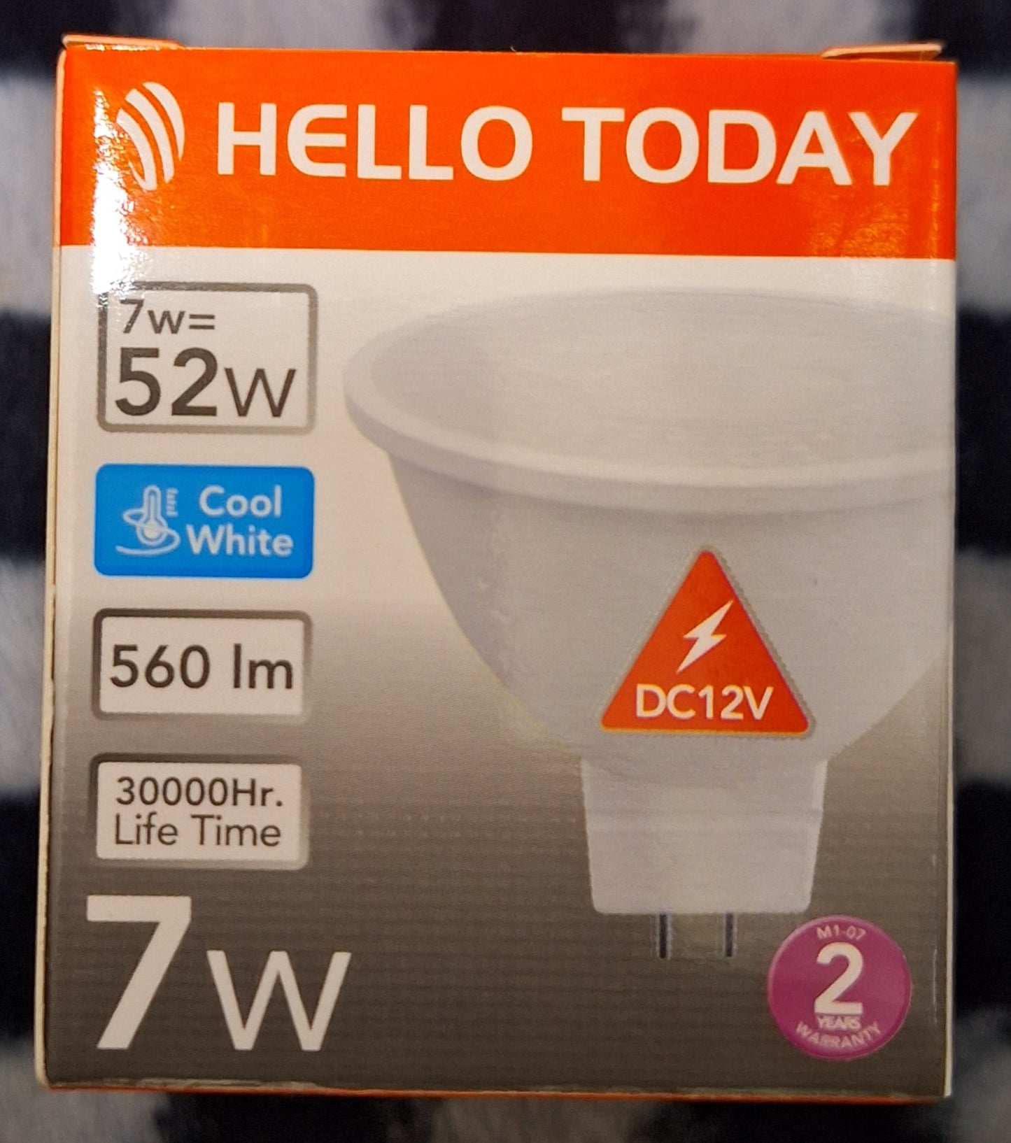 Hello today, 7 watt Cool White Down Light - DC 12V GU5.3