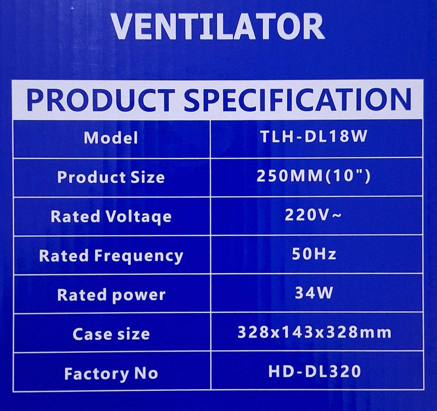 10" inch 250mm High Quality Ventilator