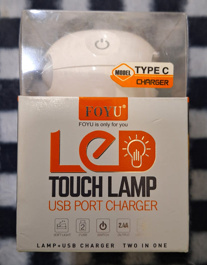 FOYU LED Touch Lamp + USB Charger 2.4A Output