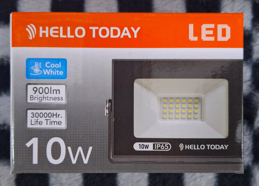 Hello Today Cool White 10 Watt LED Flood Light