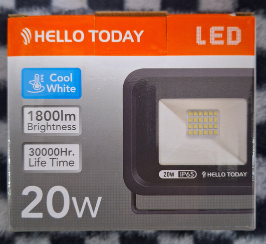 Hello Today Cool White 20 Watt LED Flood Light