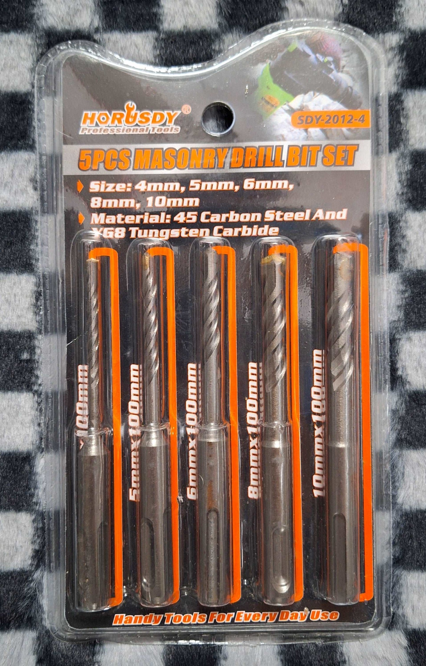 5pcs Masonry Drill Bit Set