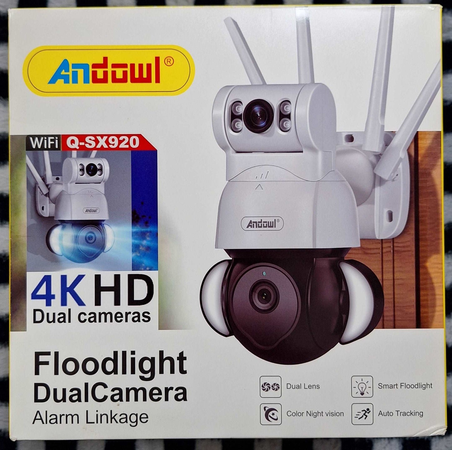 Andowl Smart WiFi 4K Dual Camera With Floodlight