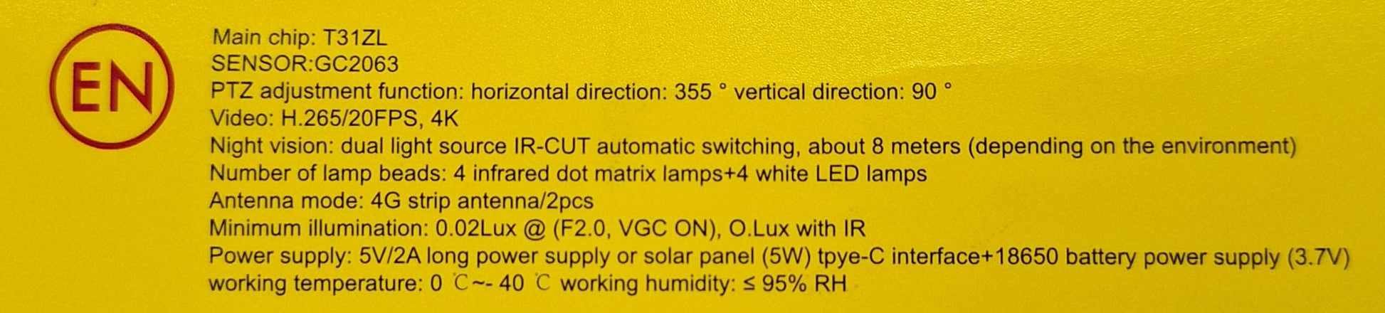 Andowl 4G Smart 4k HD Solar Camera