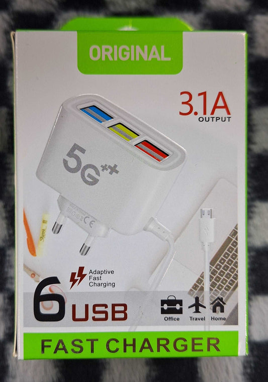 6 USB 3.1A Output Fast Travel Charger