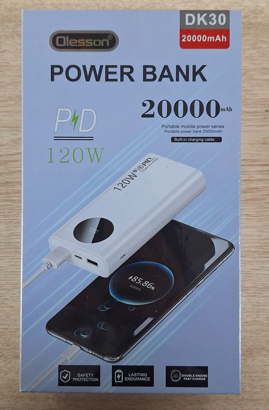 20000mah PD 120Watts Multiport Power Bank