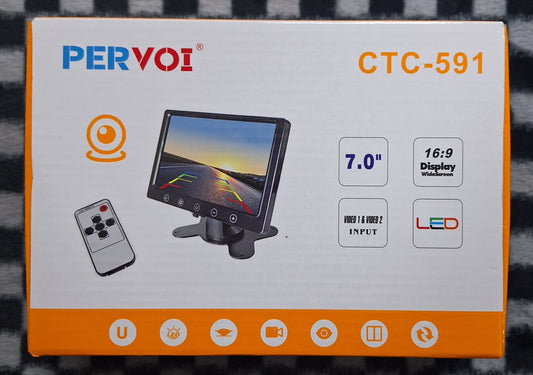Pervoi 7 Inch 2 Channel TFT/LED AV Monitor – Compact and Versatile Display