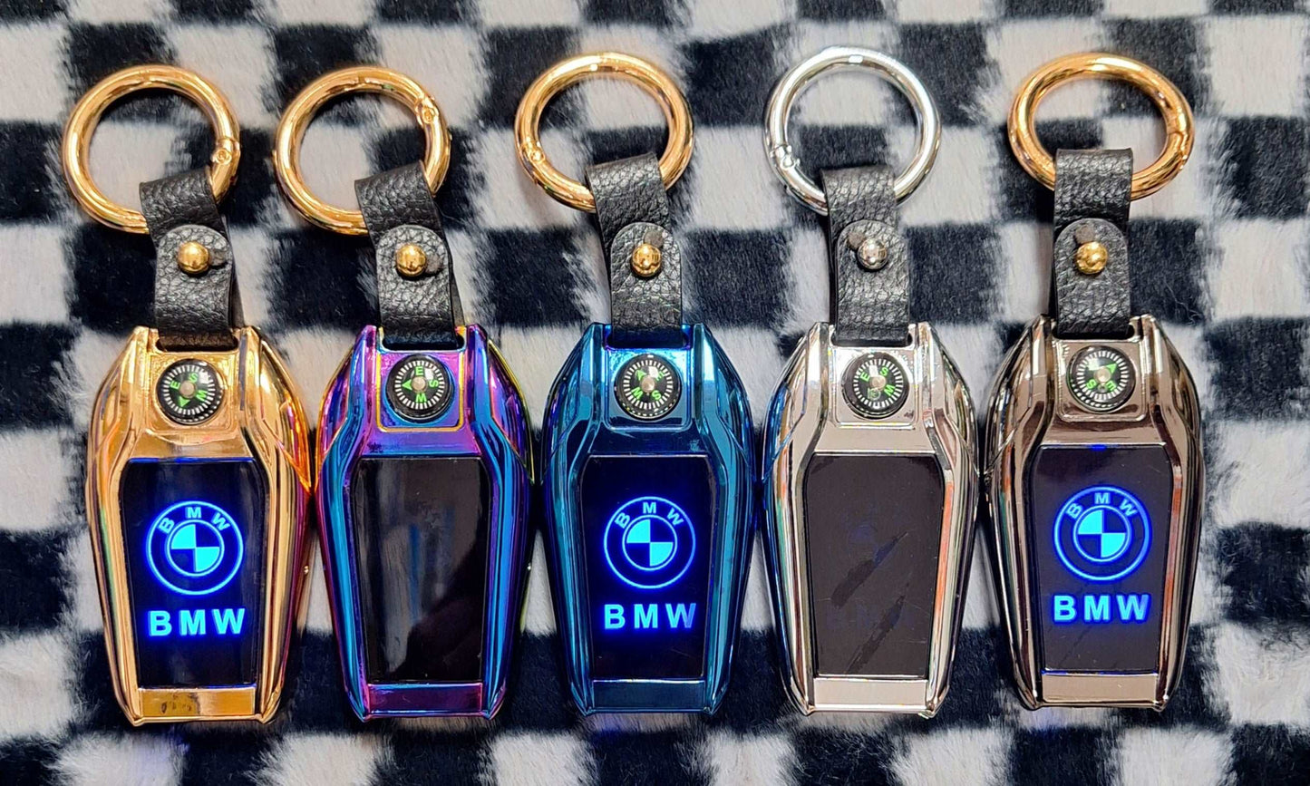 4 in 1 Rechargeable USB Lighter - BMW Logo - Torch, Lighter, Compass, and Logo