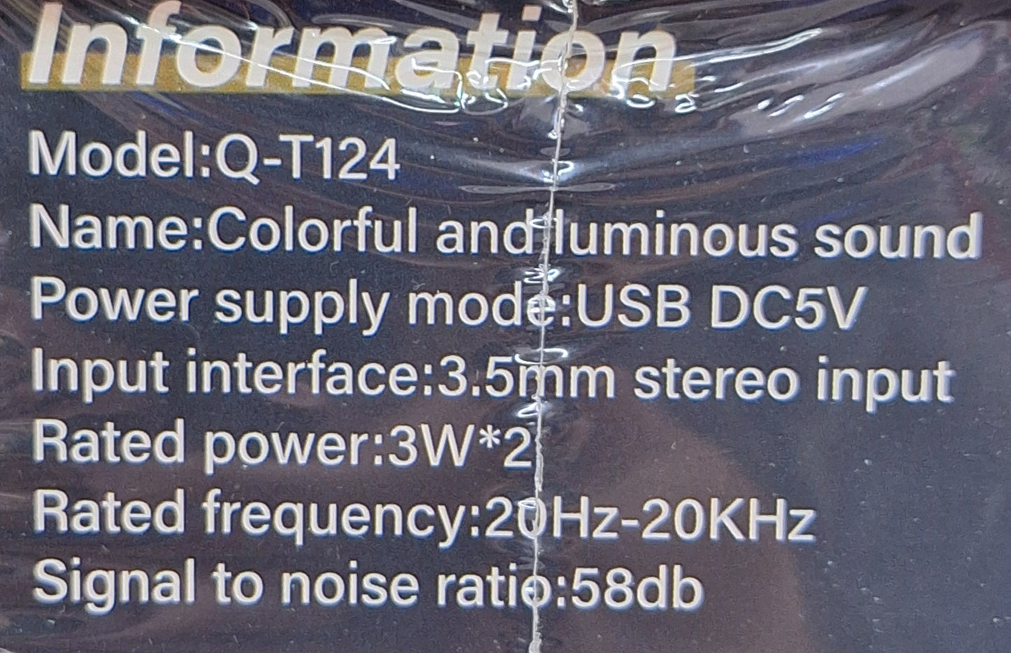 Andowl 2pc RGB 3 Watt Speakers - 3.5mm Input