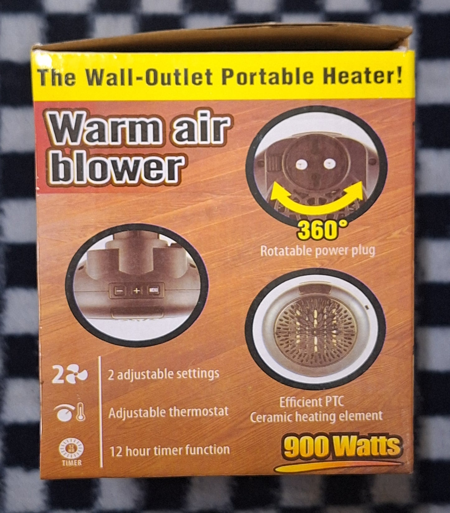 900 Watts Warm Air Wall Outlet Portable Heater