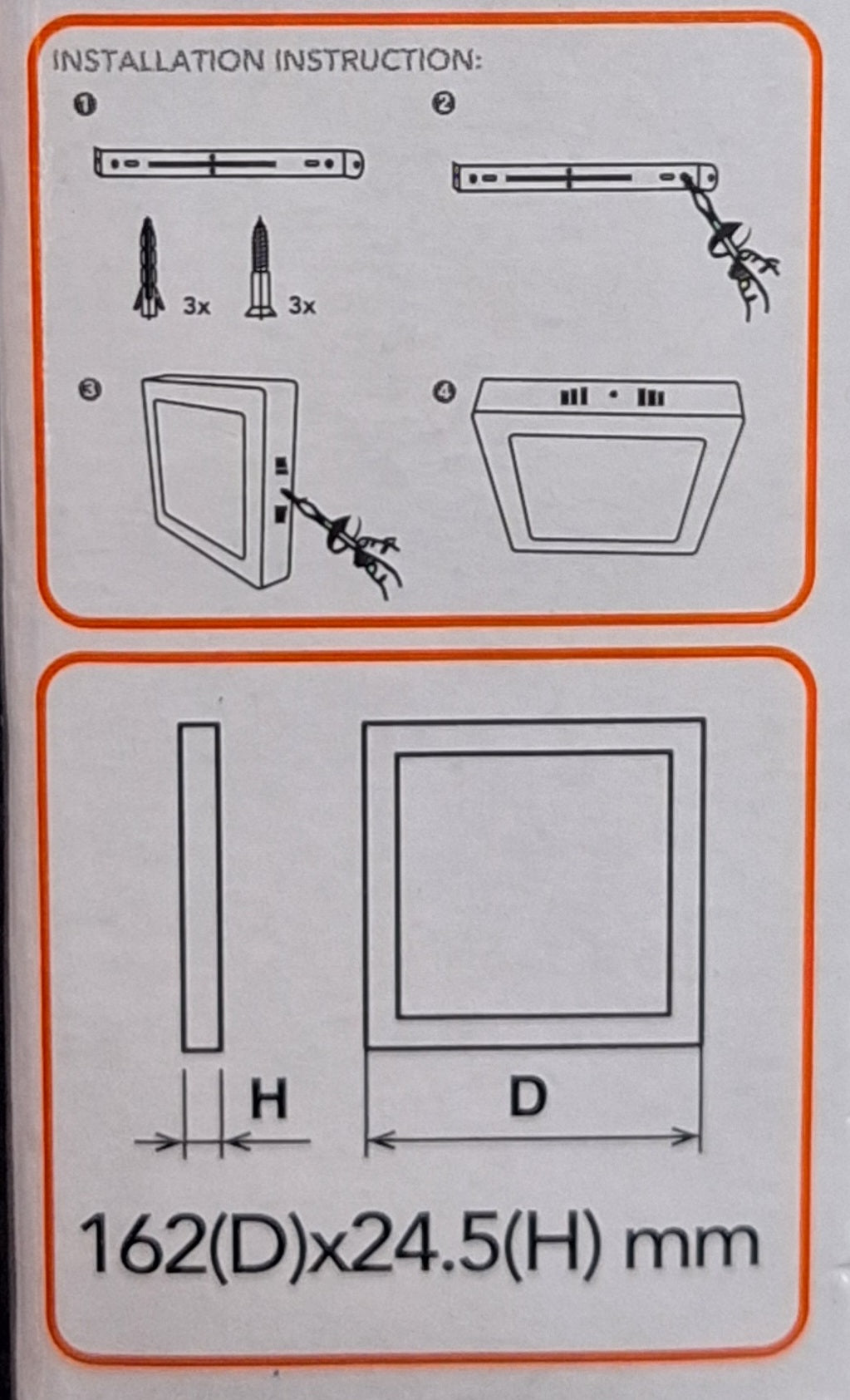 Hello Today LED Panel Light - 12 Watts Square Panel Cool White