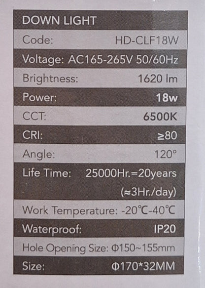 Hello Today LED Panel Light - 18 Watts Round Panel Cool White