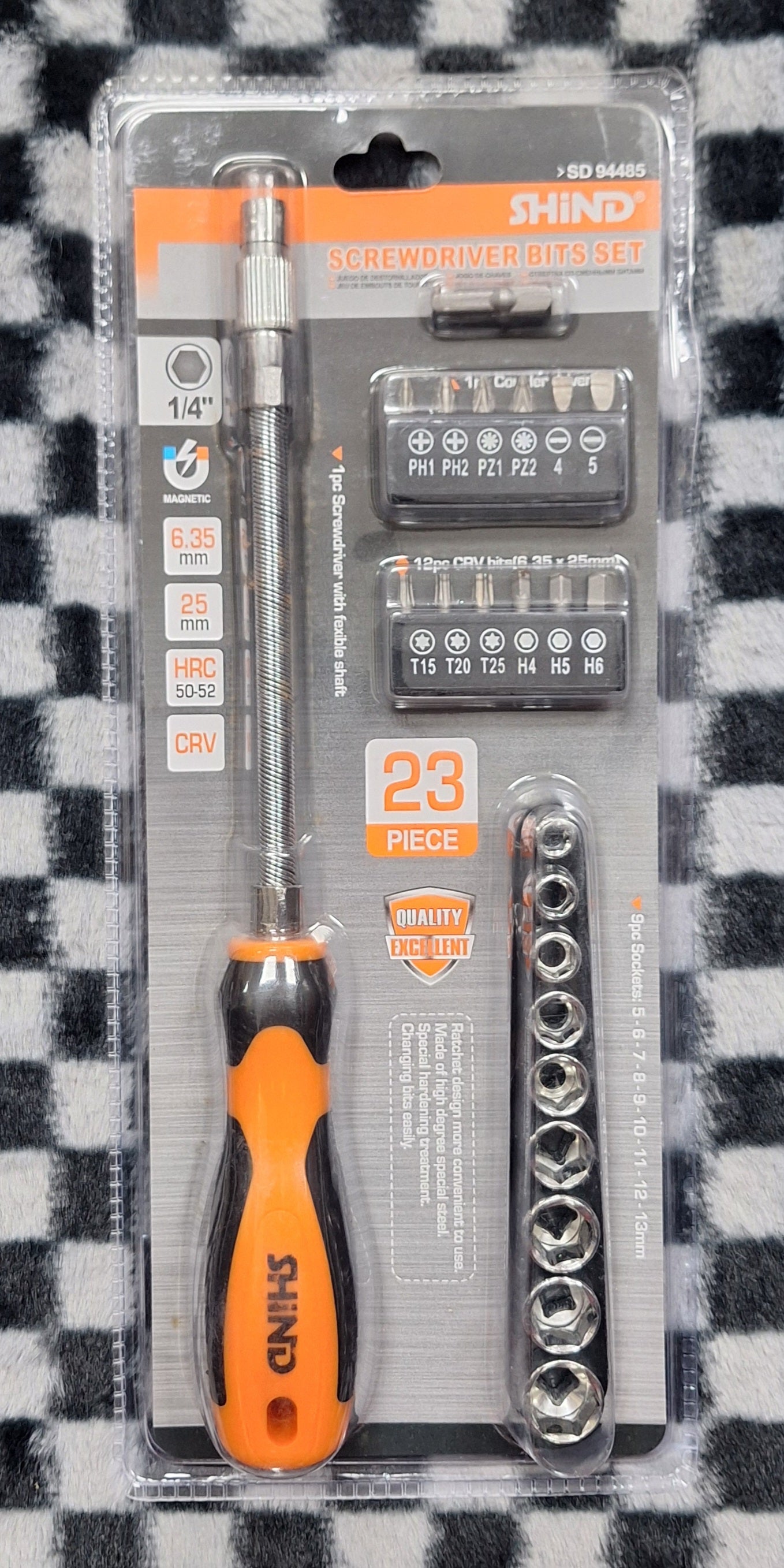 Shind 23pc 1/4 inch Screwdriver Bit Set