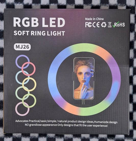 RGB LED Soft Ring Light MJ26 - 10inch