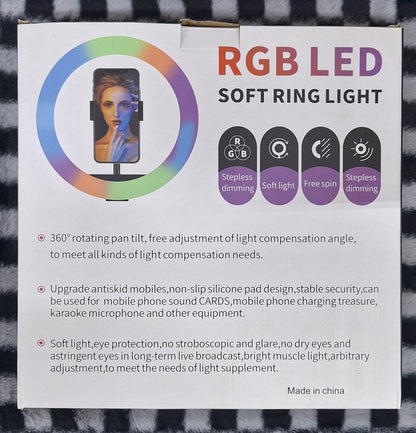 RGB LED Soft Ring Light MJ26 - 10inch