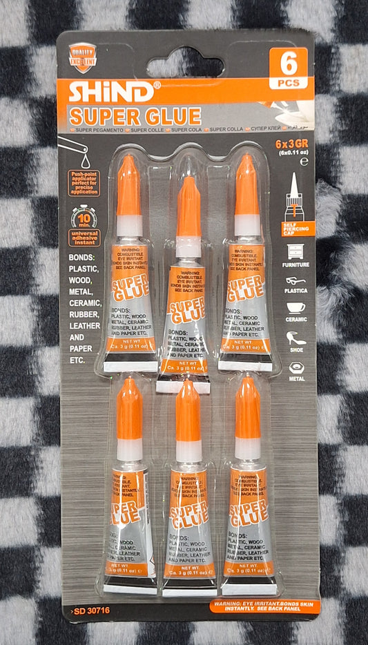 Shind 6pc Super Glue