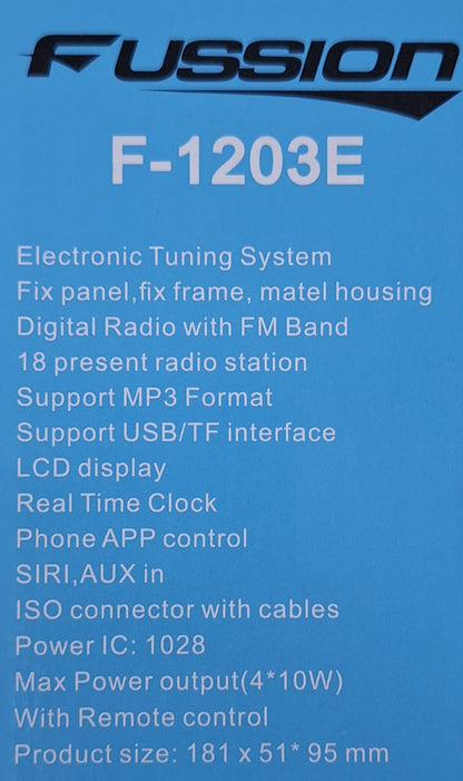 Fussion Multifunctional Bluetooth Car Radio with Remote