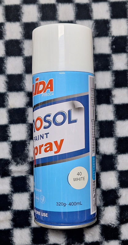 40 White Spray Paint - 400ml