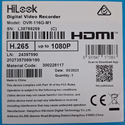 HiLook 16 Channel Turbo HD DRV