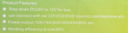 DC 24v to 12v 30A Power Step Down Transformer