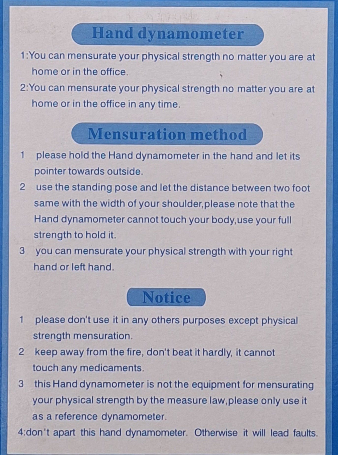 Hand Dynamometer