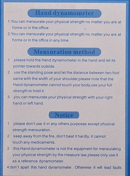 Hand Dynamometer