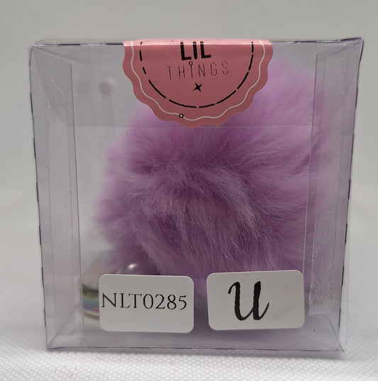 Custom Resin Letter Keychain With a Pink Pom Pom - U