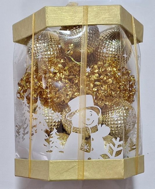 24pc Gold Christmas Hanging Decoration