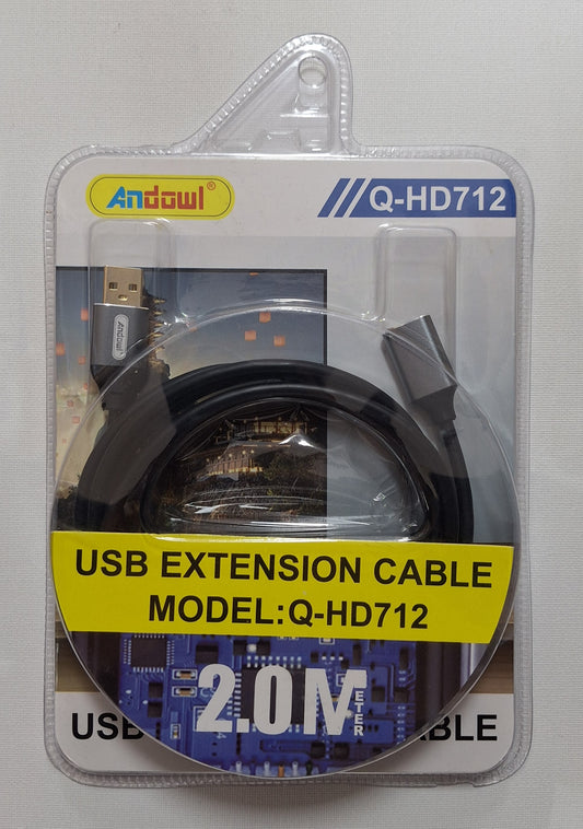 Reliable USB Extension 2m Cable (Male to Female) – Fast and Durable Connection